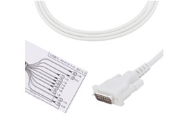 A1008-EE1 Schiller совместимый EKG кабель DB-15 разъем 10KΩ AHA Snap