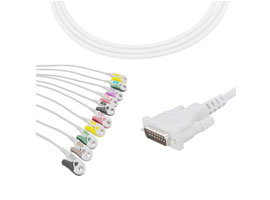 A2008-EE0 Schiller совместимый EKG кабель DB-15 разъем 10KΩ IEC клип