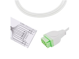 A1030-EE1 Schiller совместимый EKG кабель DB-15 разъем 10KΩ IEC банан
