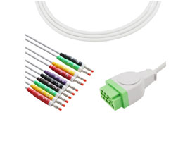 A4030-EE0 GE здравоохранения совместимый кабель ЭКГ 11-контактный 10KΩ IEC типа 