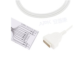A1028-EE1 GE Healthcare совместимый кабель EKG DB-15 разъем 4.7KΩ AHA Snap