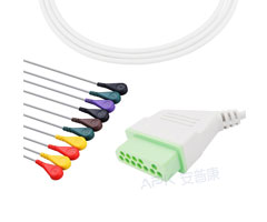 A1036-EE0 Nihon Kohden совместимый кабель ЭКГ 12-контактный Nihon Kohden Connectorr IEC оснастки