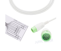 A1045-EE1 Comen совместимый кабель EKG круглый 12pin AHA Snap