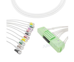 A2024-EE0 Nihon Kohden совместимый кабель EKG 40P разъем 20KΩ IEC зажим