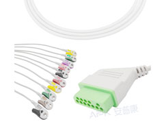 A2036-EE0 Nihon Kohden совместимый кабель ЭКГ 12-контактный Nihon Kohden Connectorr IEC зажим