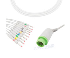 A4043-EE1 GE здравоохранения совместимый кабель ЭКГ круглый 12-контактный 10KΩ ана-типа 