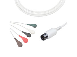 A5037-EC1 AAMI Совместимость прямого подключения кабелем ЭКГ 5-привести кнопки, ана-6pin