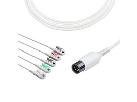 A5137-EC1 AAMI Совместимость прямого подключения кабелем ЭКГ 5-ведущий клип, ана-6pin