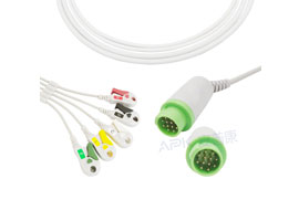 A5122-EC0 GE медицинское обслуживание> Corometrics Совместимость цельный 5 ЭКГ кабель 10KΩ зажим, IE
