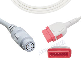 A0705-BC04 GE Healthcare совместимый кабель-адаптер IBP с Philips/B. Зубных щеток Braun разъем