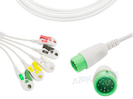 A510C-EC0 датчик пальца совместимый цельный 5 ЭКГ кабельный зажим, IEC 12pin