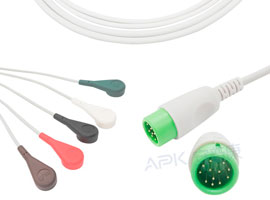 A500C-EC1 датчик пальца совместимый цельный 5 ЭКГ кабель оснастки, ана-12pin