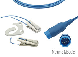 A1315-SR105PU Mindray Совместимость ушной зажим SpO2 датчик с 300 см кабель круглый 12-контактный
