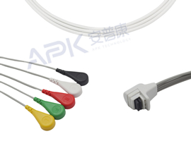 A41HEC05IK Mortara Совместимость H3 ЭКГ Холтеру кабель 5-жильный кабель оснастки, IEC